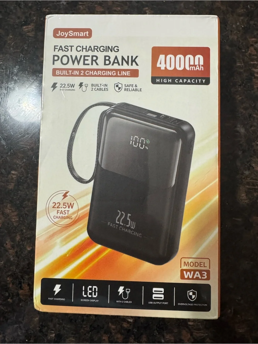 Black 40000mAh Fast Charging Power Bank
